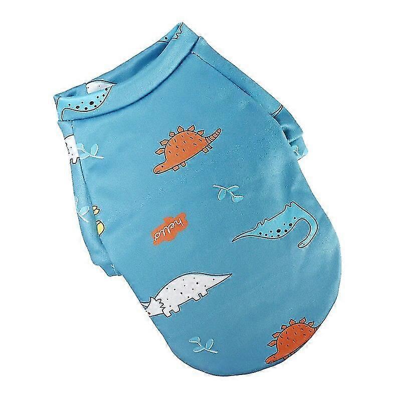 冬のプリント小型犬パーカーコートチワワシーズースウェットシャツ子犬猫プルオーバーコスチュームペット服ブルーキリンのための暖かいペット服