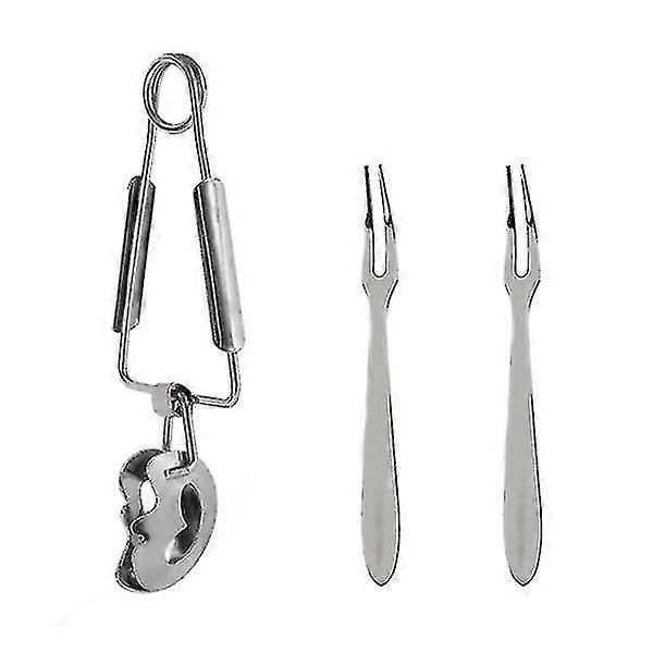 1 Set Snail Tong Forks Set Premium Snail Tong Durable Sturdy Snail Fork