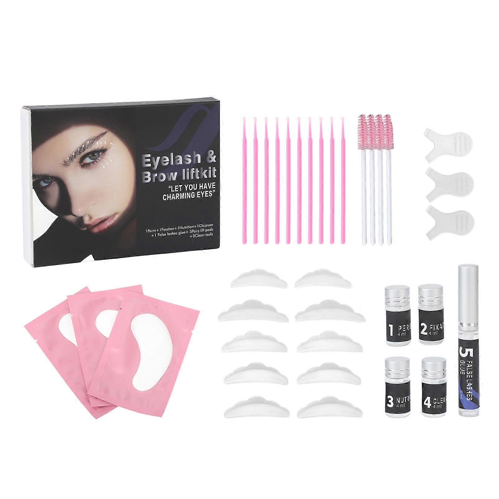 Lash Lift Brow Lamination Kit Semi Permanent 6‑8 Weeks Eyelash Curling Eyebrow Perm Kit 21ml