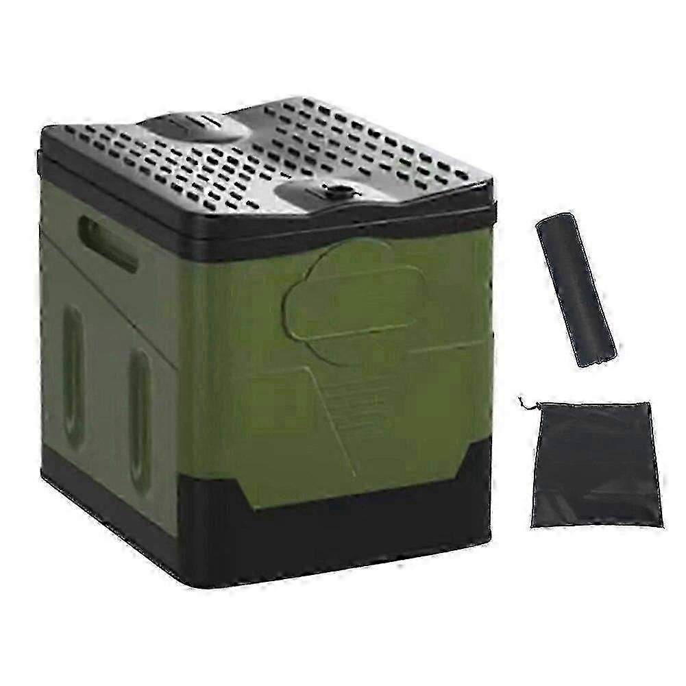 Folding Toilet Portable Outdoor Folding Toilet Strong Bearing Capacity Reusable Trash Can For Camping Hiking Trips well