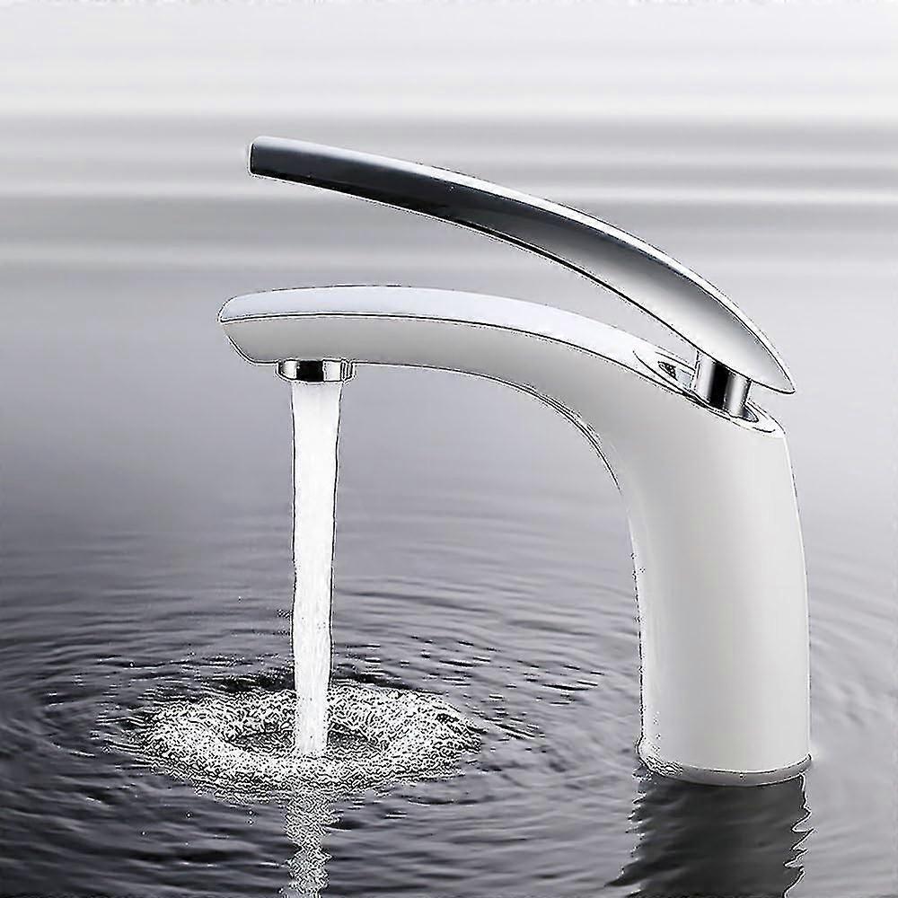 White Basin Mixer - Removable Foamer Faucet For Washbasins