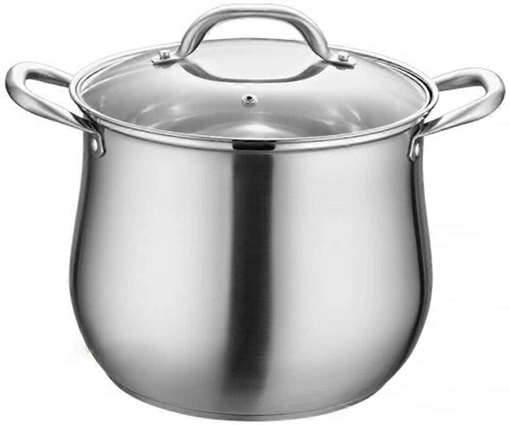Universal Pan with Steel Handle and Glass Lid, for Induction Cookers, Gas Cooker for Cooking Thick Soup26cm