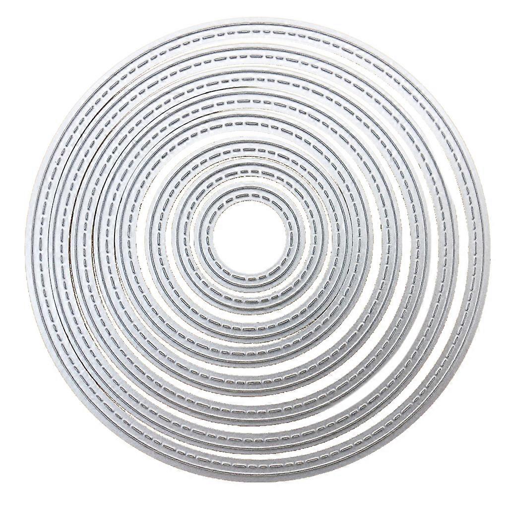 8pcs/set Circle Round Frame Metal Cutting Dies Stencil Scrapbooking DIY Album Multicolor