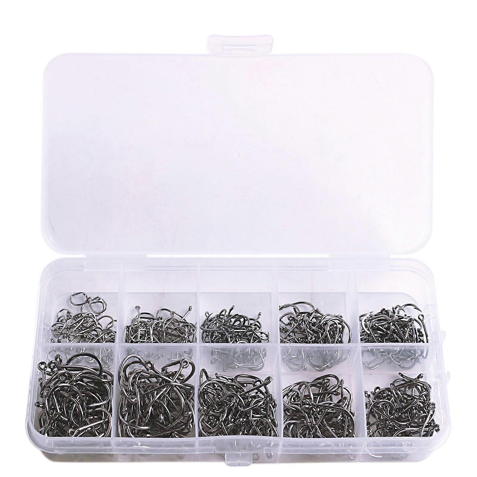 400pcs Αγκίστρι αλιείας χάλυβα άνθρακα μάτι ψάρια αγκίστρι διάβρωση ανθεκτικά κυπρίνοι κύκλοι αγκίστρι αλιείας αξεσουάρ αλιείας αγκίστρων ανθεκτικά