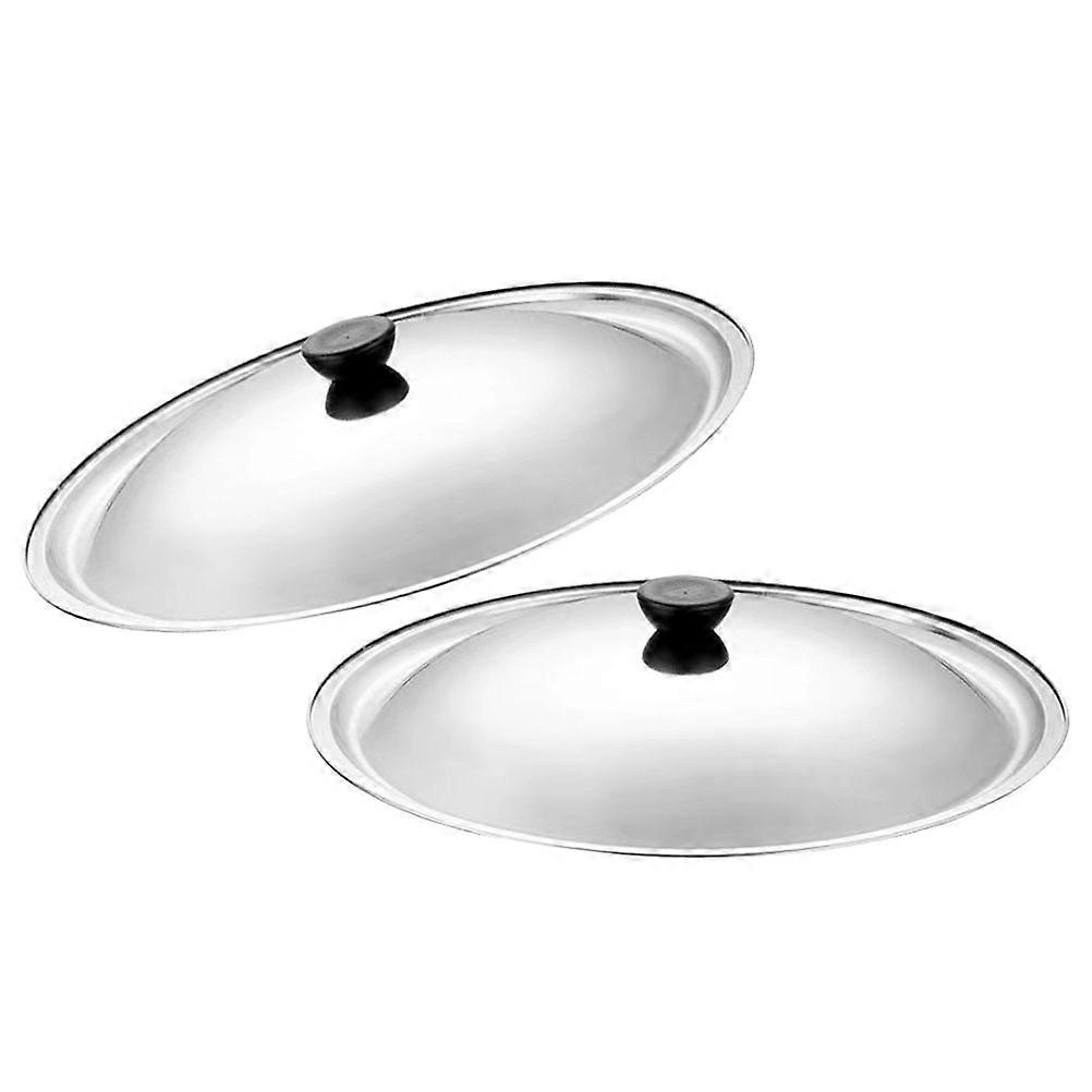 Universal Stainless Steel Pot Lid Set for Frying Pans – 27cm Easy Clean Surface with Sturdy Handle, Grease Splatter Cover