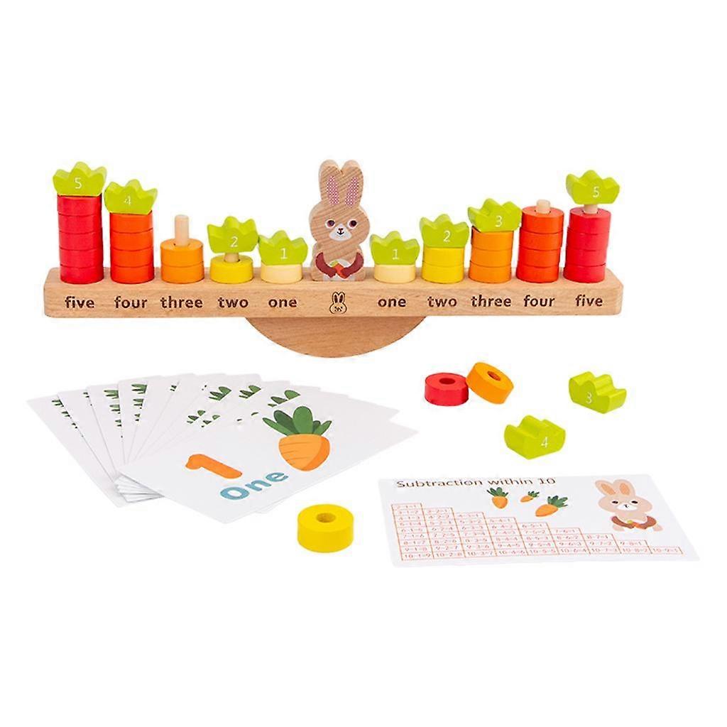 54pcs Building Blocks Rabbit Balance Counting Early Education Intelligence
