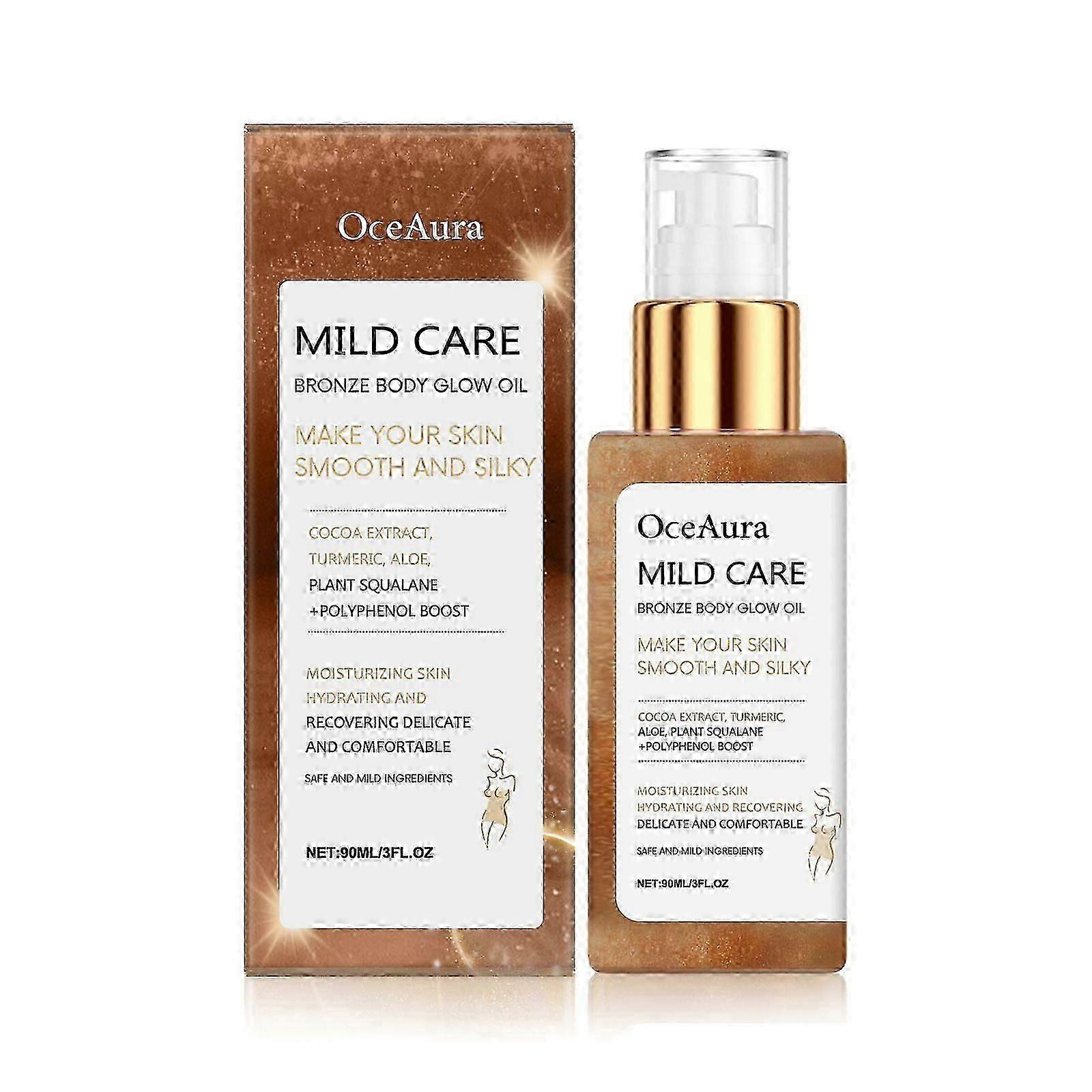 Oceaura Bronze Body Flash Oil Glitter Bronze Liquid Rose Gold Highlight Oil Waterproof And Moisturizing Massage