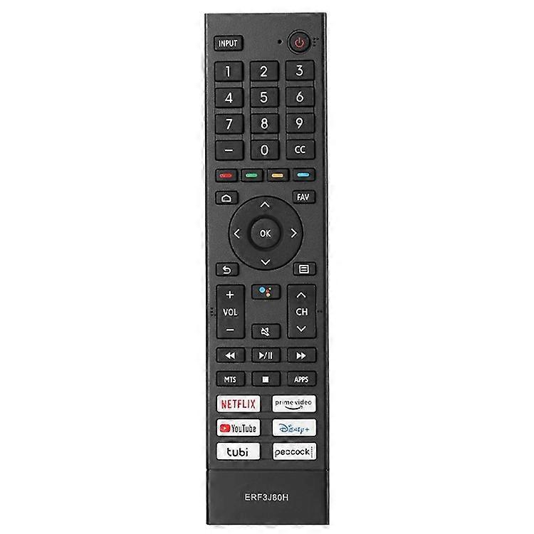 ERF3J80H Remote Control Compatible For Hisense Smart TV Battery Powered Replacement Handheld Controller