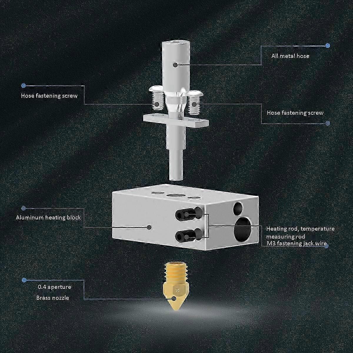 ホットエンド0.4mmノズルV2ホットエンド押出機キットM200 3Dプリンターアクセサリー用