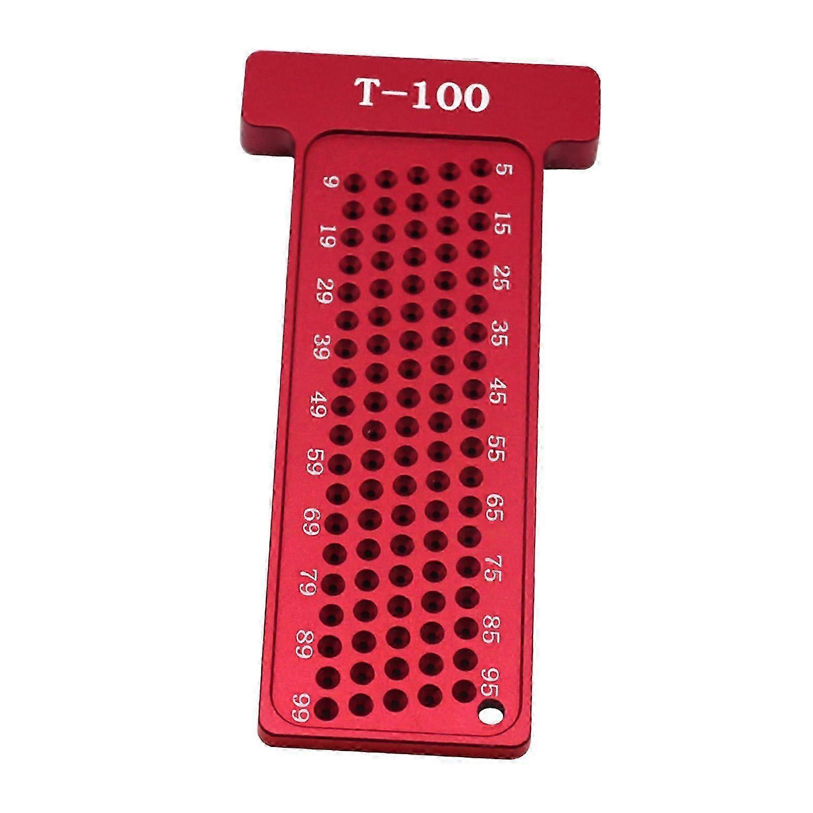 Woodworking Scriber T Square Ruler Architect Ruler Portable Multifunctional T Type Hole Ruler for Carpenter Crafting Drafting