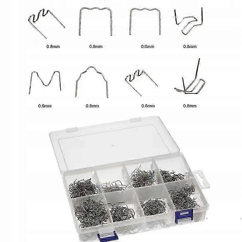 Staples for plastic welding machine 8 types,800pcs+1 p