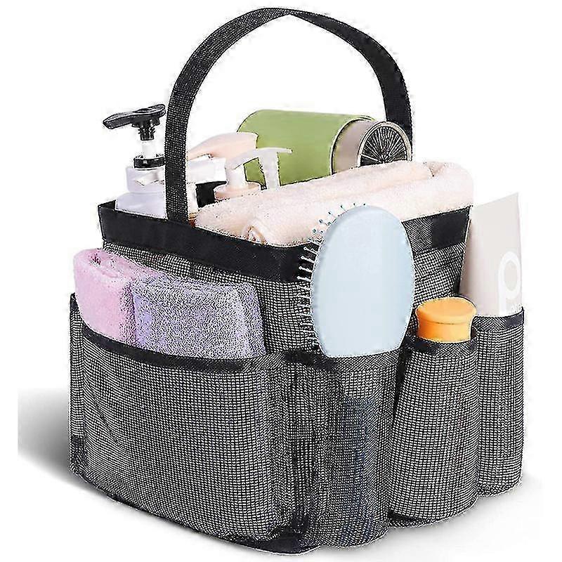 Portable Shower Caddy with Large 8-Pocket Capacity, Ideal for College Dorm Essentials, Perfect for Beach and Swimming Usage