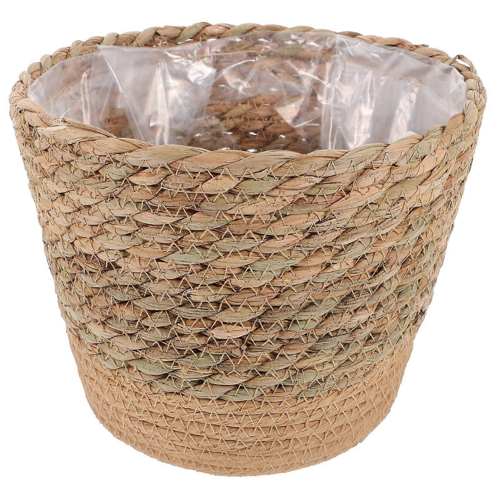 Geflochtener Pflanzkorb Stroh geflochtener Blumenkorb Bauernkorb Blumengesteckkorb