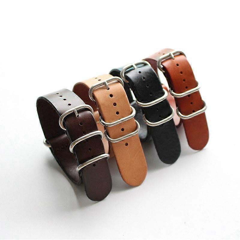 MERJUST 18MM 20MM 22MM 24MM Strap Oil Genuine leather Black Brown Khaki Watch band zulu Wristband For DW Timex