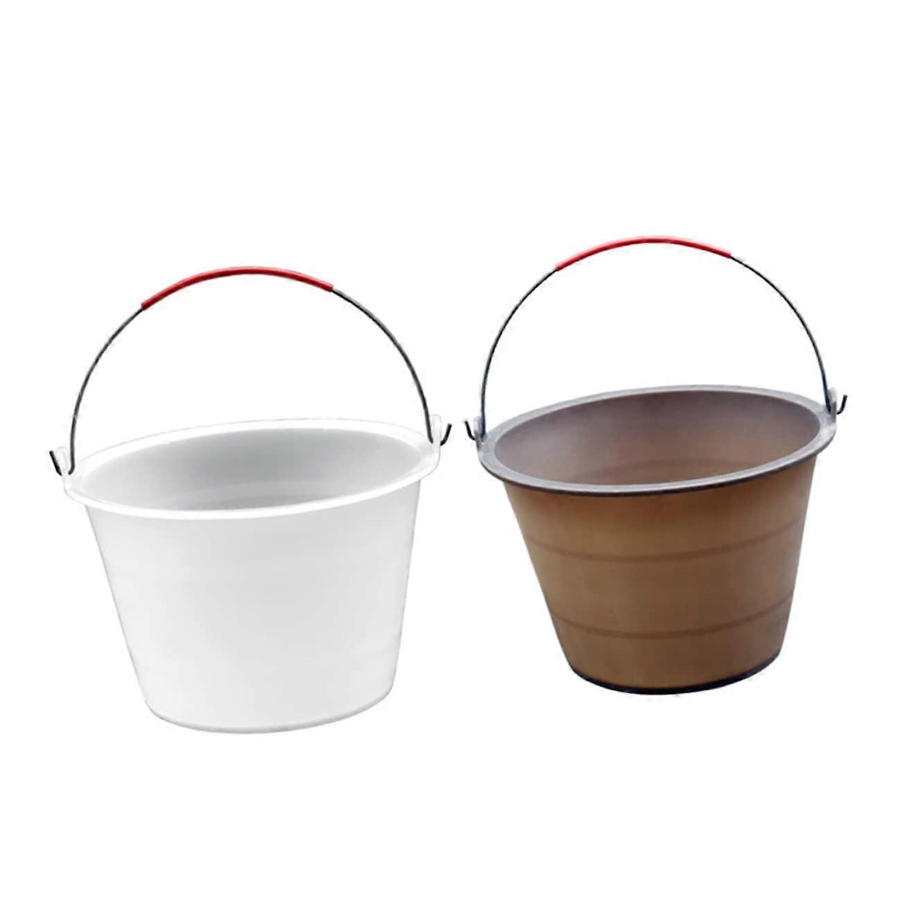 plastic white plaster bucket for heavyduty use construction site
