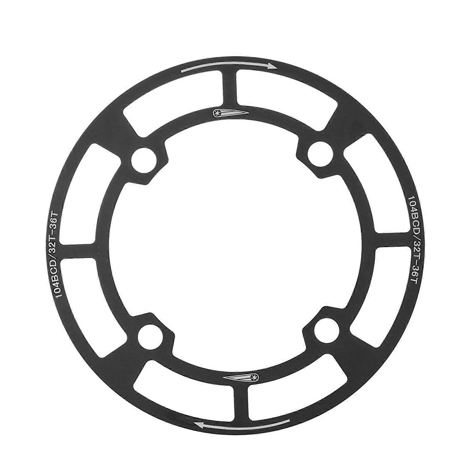 Bicycle Crankset Cover Protector for Single Speed Bikes - Durable Chain Guard, Fits Most Bicycles, Black Color