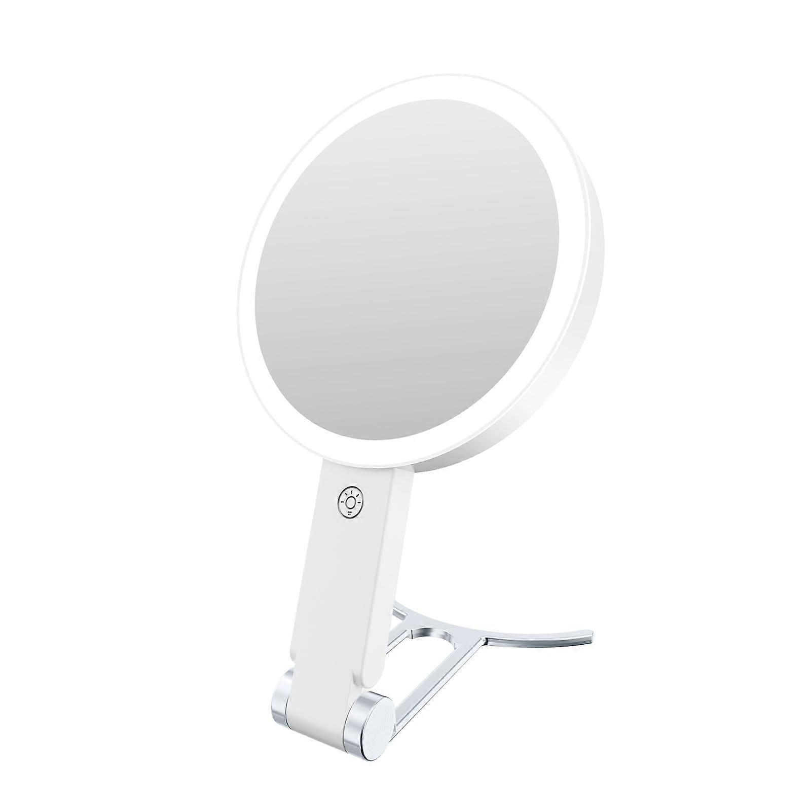 Foldable LED Make-up Glasses, Double-sided Table Cosmetic Mirror with Lighting, Portable Make-up Tools for Women 20B