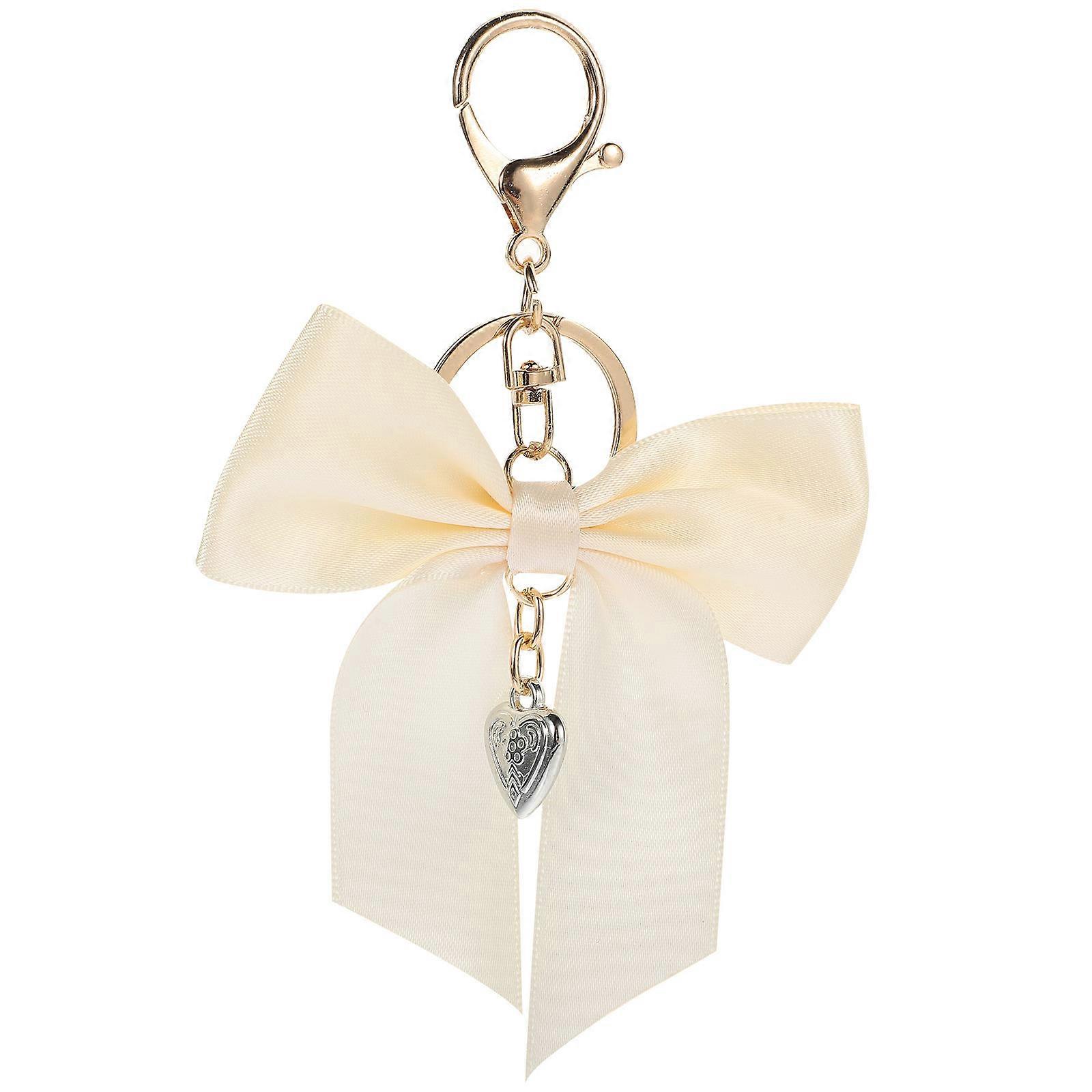 Cute Car Charm, Generous Bow Keychain for Decorative Use, Fade Resistant Ribbon