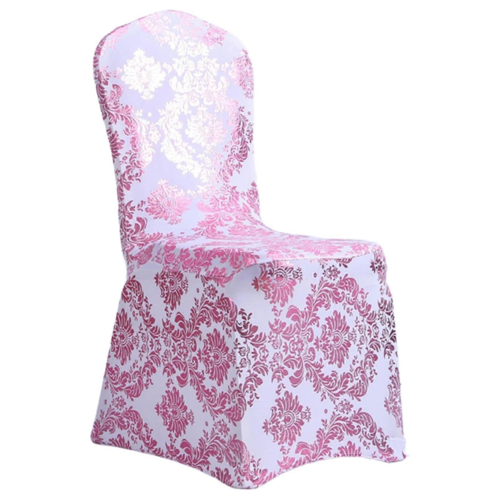 Luxurious gold foil print Patterned Elastic Chair Slipcover