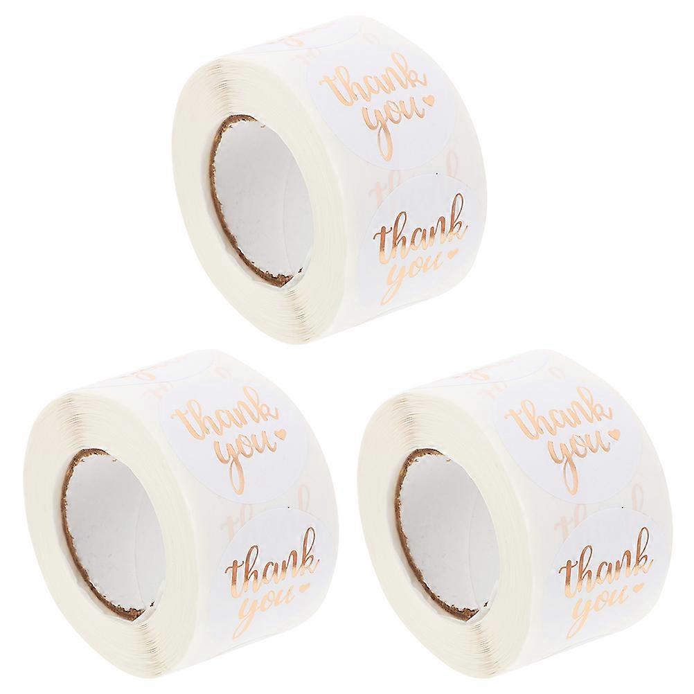 Labels Stickers Adhesive Bag Sealing Labels Multi-Colored Square Sealing For 3 Rolls