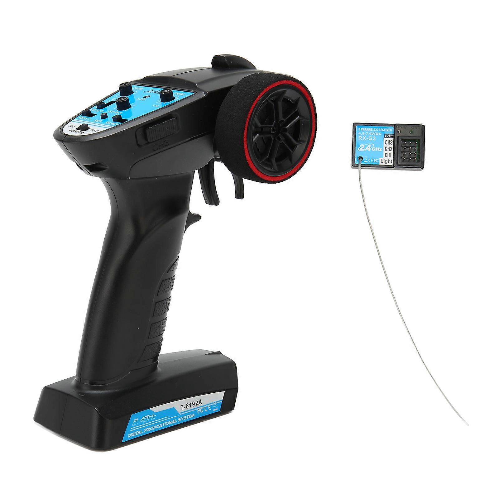 Transmissor RC de canal com receptor de 2,4 GHz, função de ajuste de velocidade, controle remoto para carro e barco