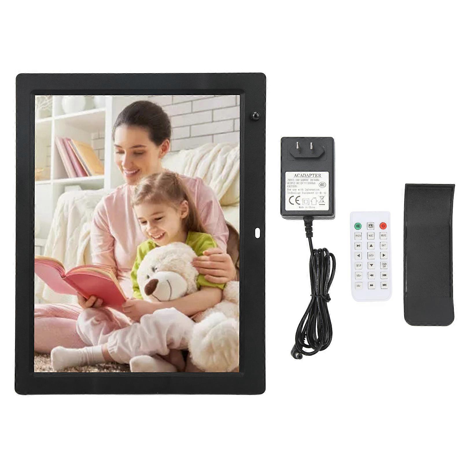 14" Smart Digital Photo Frame - 1080P, Motion Sensor, Plug & Play, US Plug, Black