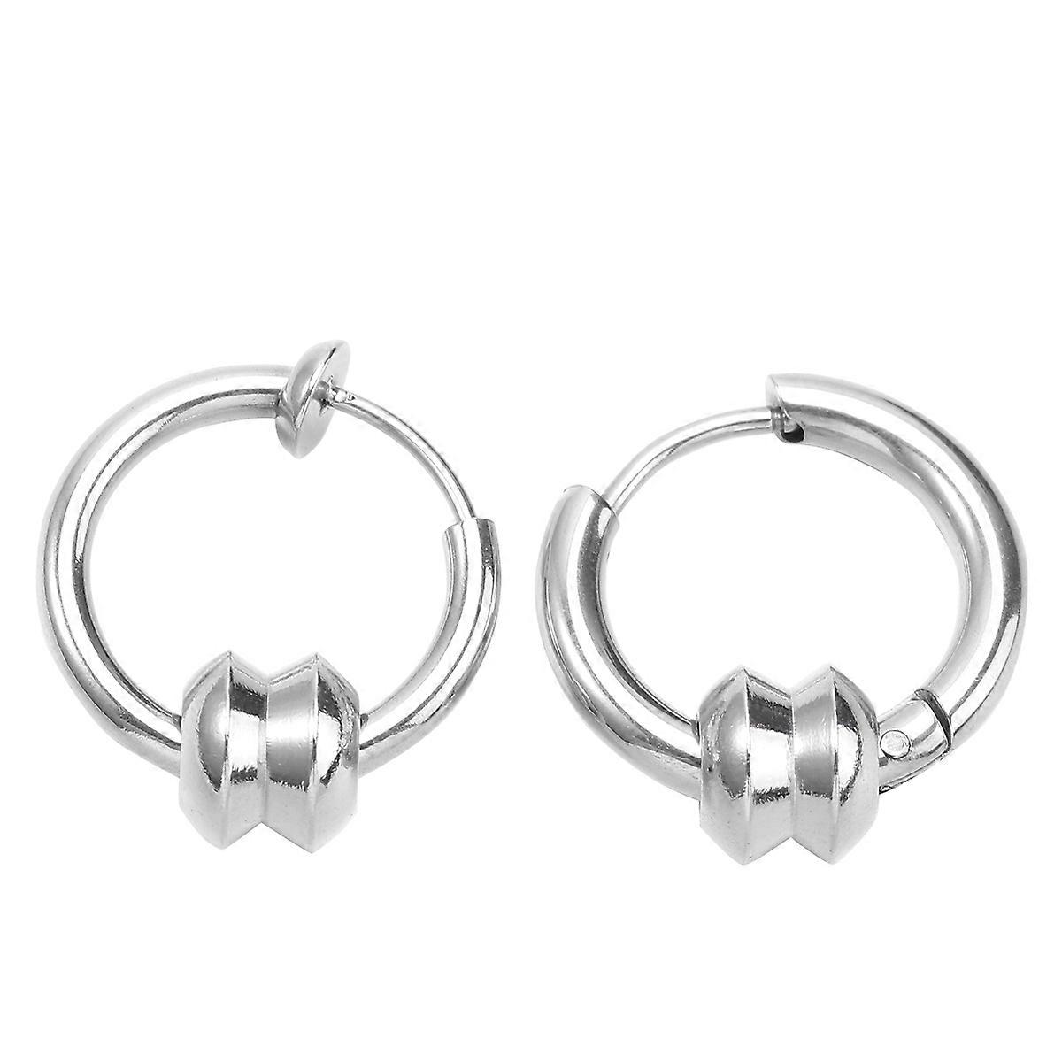 Here's a refined and engaging product description based on your input:
**2pcs Punk Style Male Ear Clips – Lightweight Fashion Earrings for