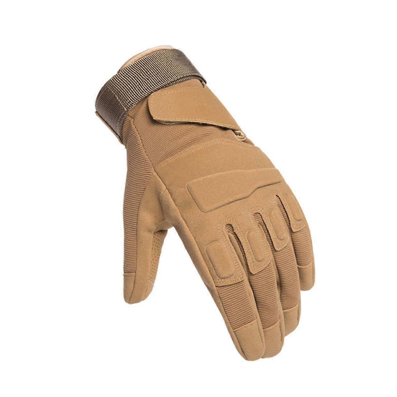 1 pair fullfinger mountaineering gloves for outdoor activities nonslip cycling gloves sand color training gloves for cycling and sports