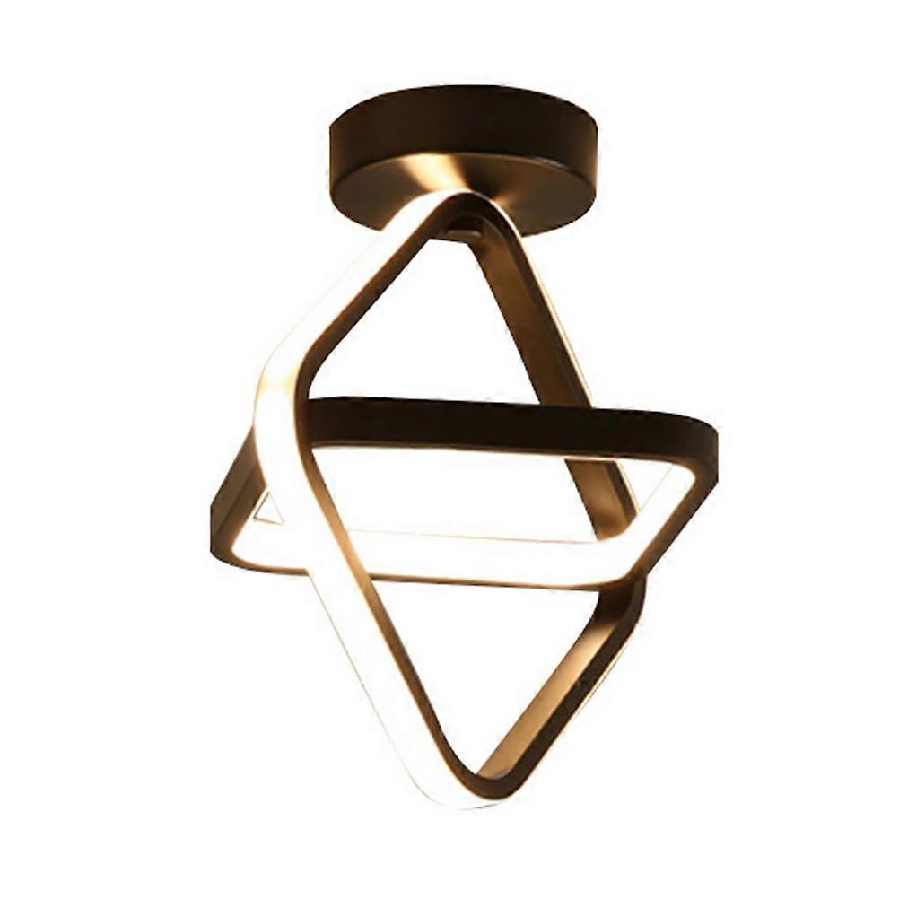 Black LED Ceiling Lamp Nordic Style for Decor Iron and Acrylic Easy to Install Size 1PC