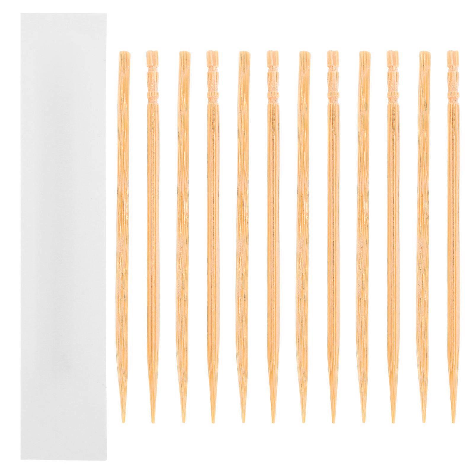 Bamboo Toothpicks, Individually Wrapped Picks for Home, Hotel & Restaurant Use, & Safe Material for Appetizers & Snacks Pack