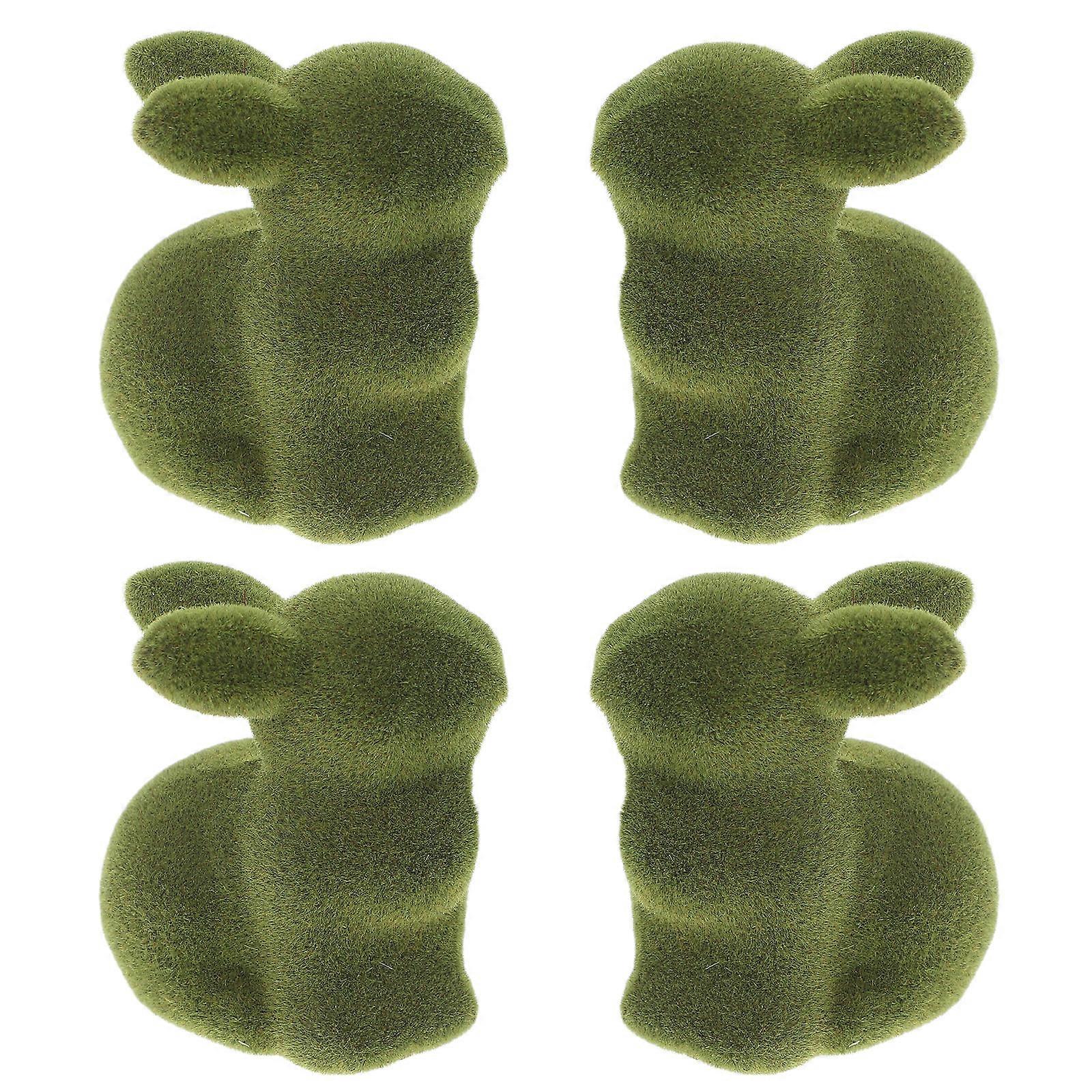 Bunny Ornament Miniature Rabbit Ornaments For Home And Garden Decoration Easter Celebration 4Pcs
