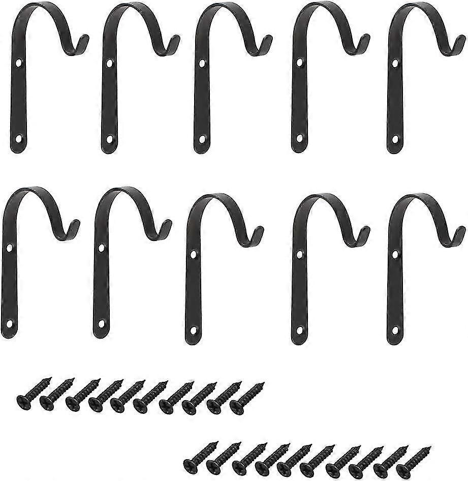 10 Pieces Iron Wall Hooks,Wall Lantern Hooks,Hanging Basket Brackets Hook,Retro Solid iron Bracket