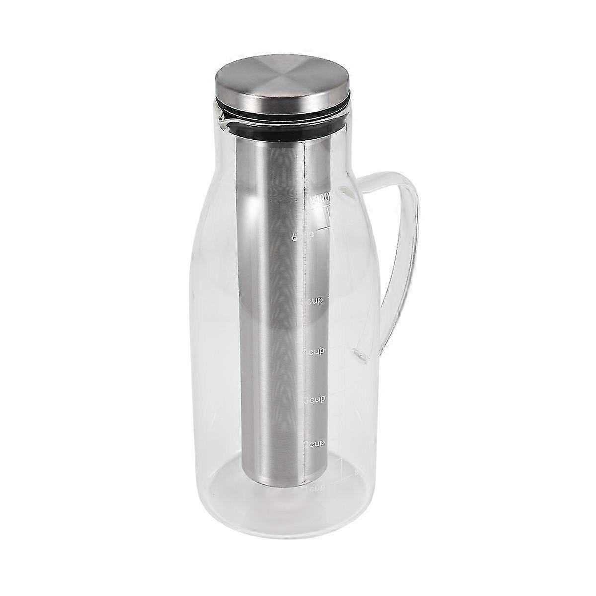 Cold Brew Coffee Maker,Tea Pitcher Infuser with Lid&Scale,51Oz/1.5L hwy