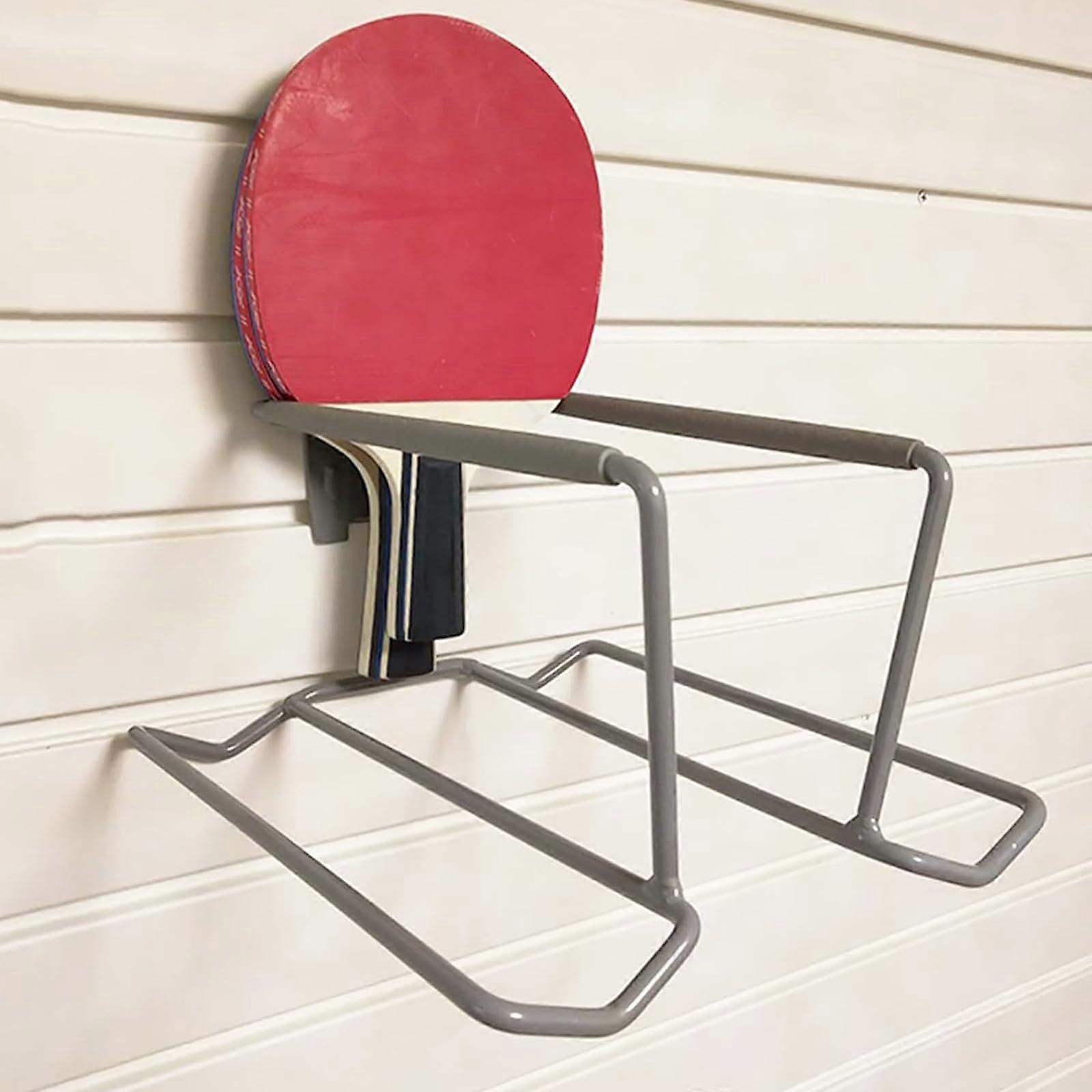 Wall Mounted Metal Tennis Racket and Ball Storage Rack Holder for 4 Rackets and 6 Balls