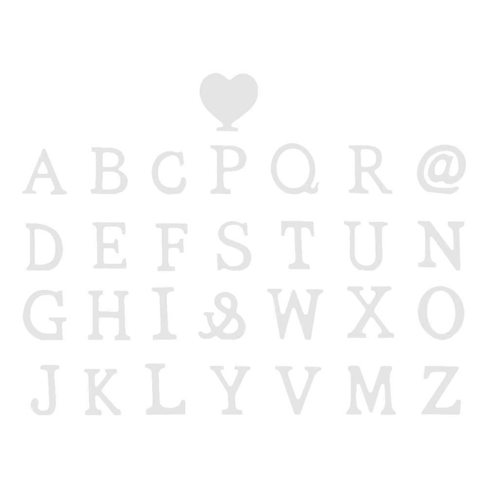Letter Decoration Wood Craft Alphabet Modeling Indoor Scene Layout White 8cm 29Pcs