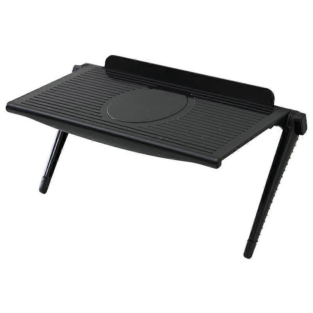 Adjustable Punch Computer Screen Shelf with Slip Monitor Mount Organizer Tool Installation Desktop Storage Rack for TV, Laptop, Router, and Phone