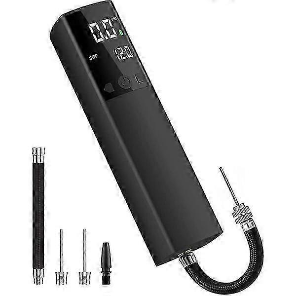 Electric Ball Pump with Smart Air Pressure Gauge - Portable Fast Ball Inflator for Soccer, Basketball, Volleyball - Digital Display