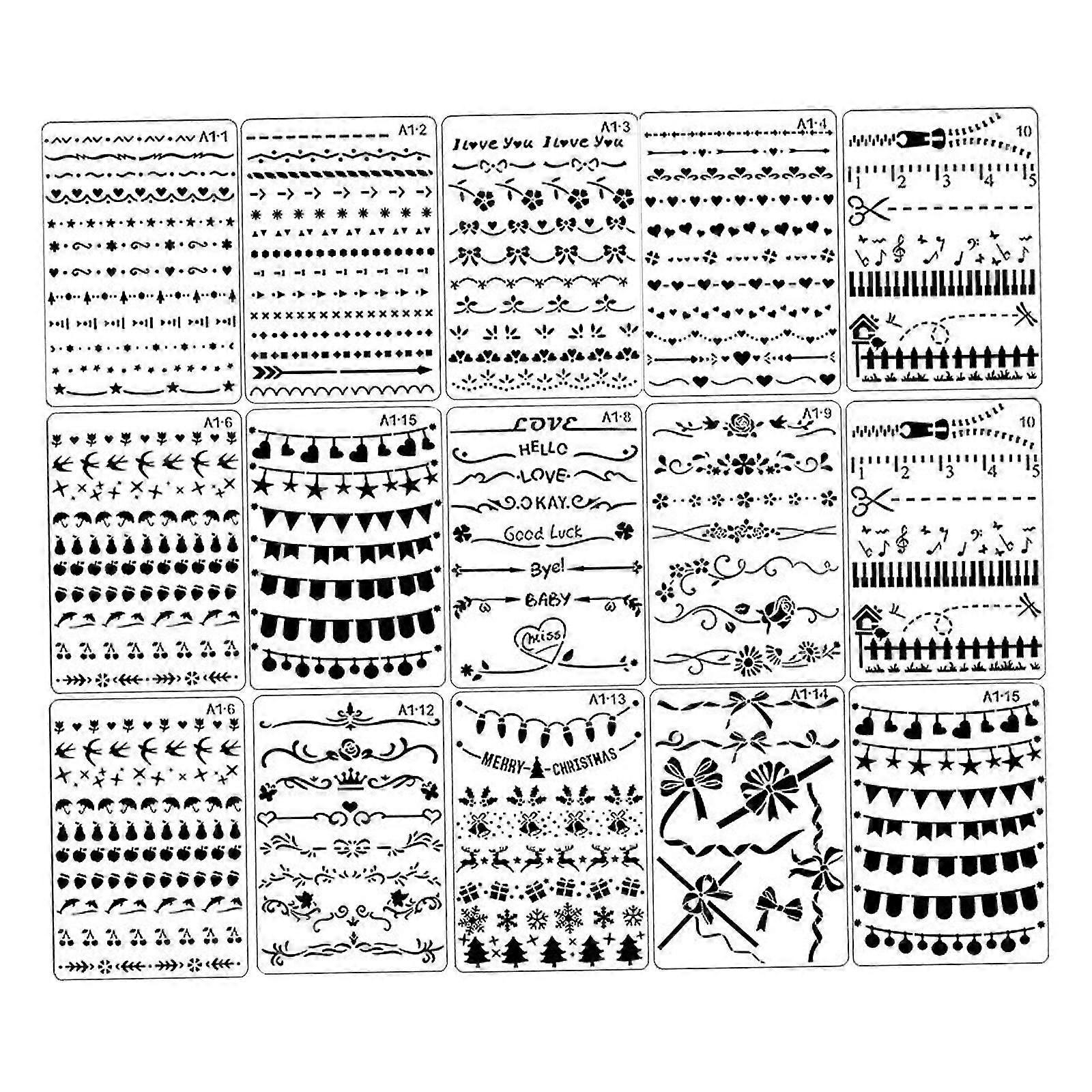 Split Line Template Stamp Stencil for Scrapbooking DIY Crafting Card Making