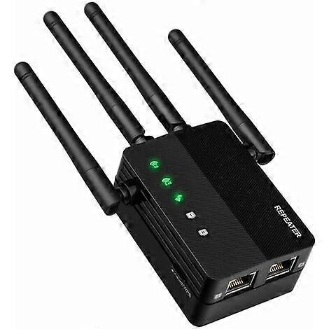 Potente Range Extender WiFi wireless - Ripetitore WiFi a 1200 Mbps con 2 porte Ethernet, WiFi Booster 5 Ghz e 2,4 Ghz, WiFi