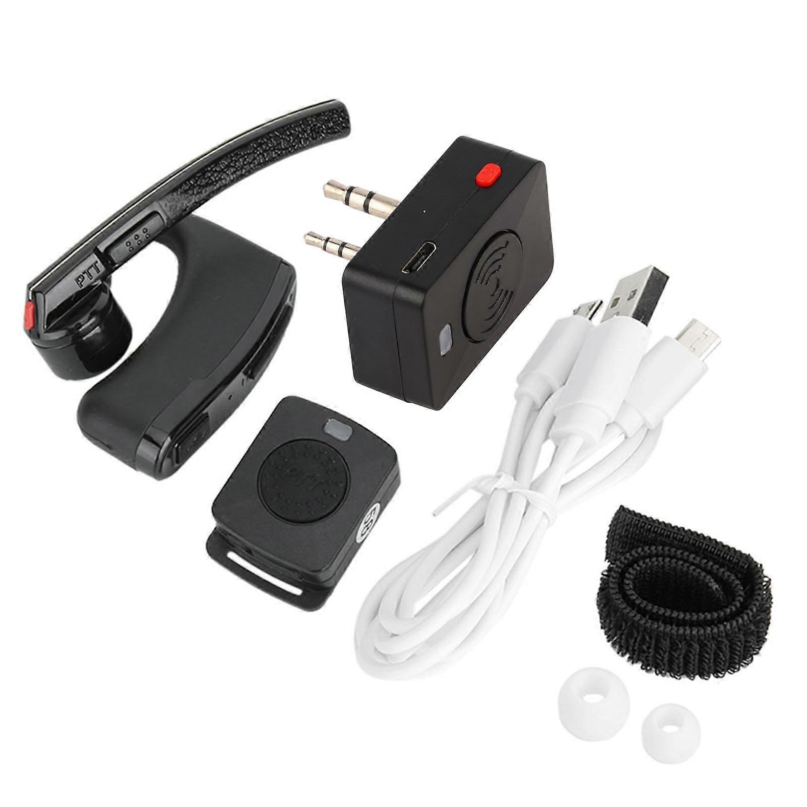 K-Shape Structure Single Bluetooth Wireless Earhook Walkie Talkie Headset Two-way Radio Headset