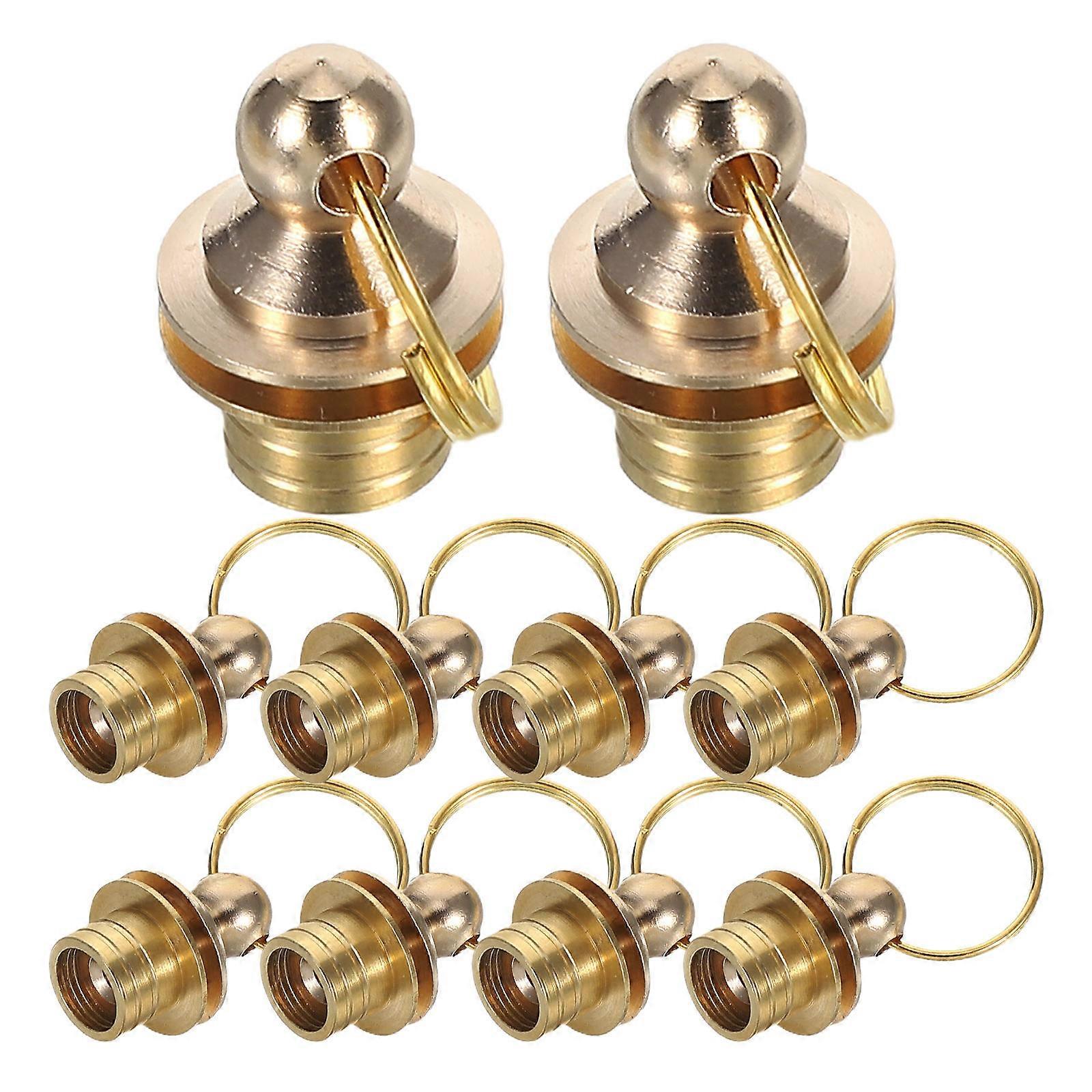 Necklace Clasps With Screw Fastening Hanging Function Gourd Barrel Screw Clasps Golden 1.20X1.00X1.00CM 10Pcs