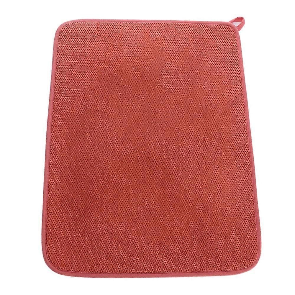 Microfiber Dish Drying Mat, Super Absorbent, Red - Kitchen Dish Drying Accessory