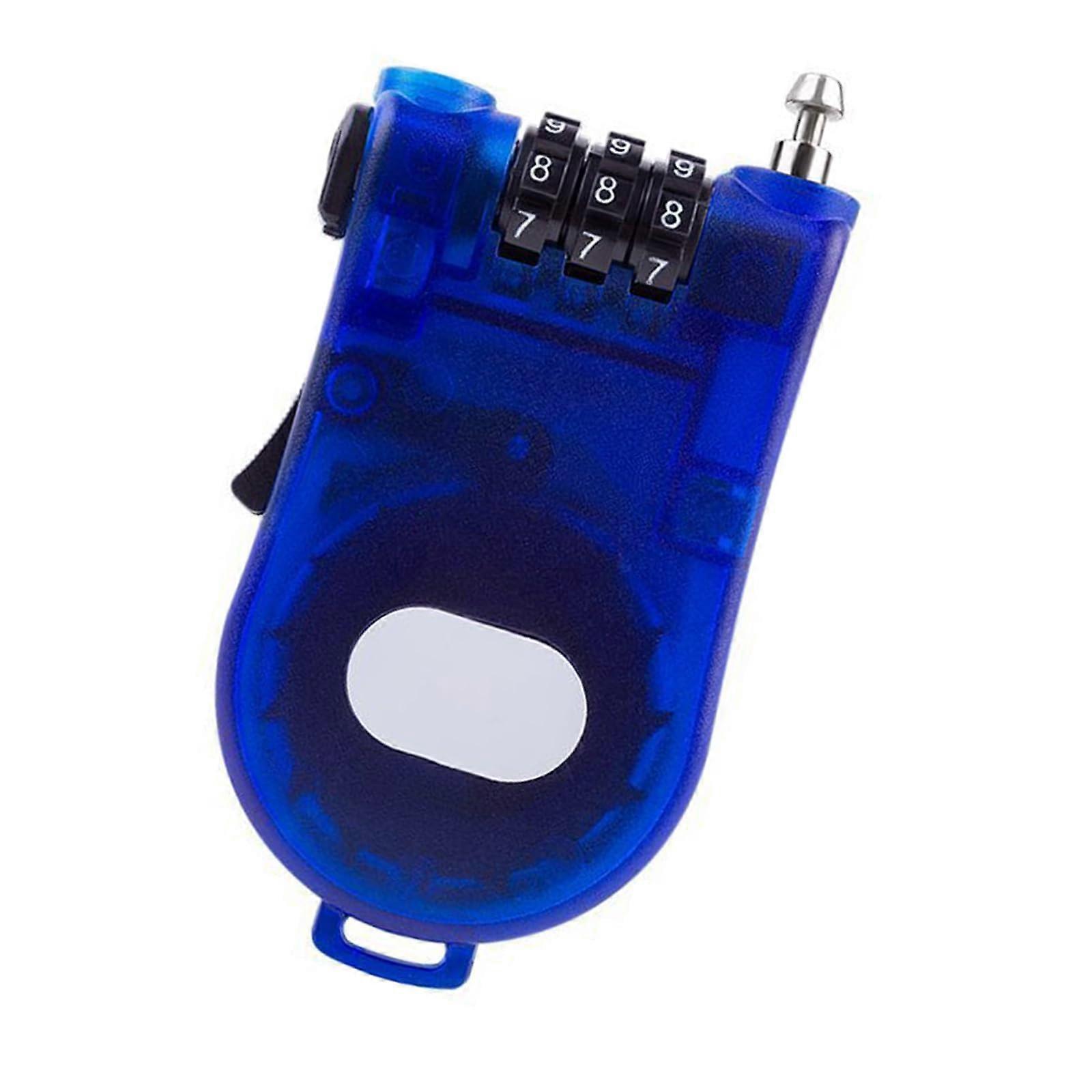 Motorcycle helmets, combination lock, password lock, cable lock for bicycle helmets, backpacks, luggage security royal blue