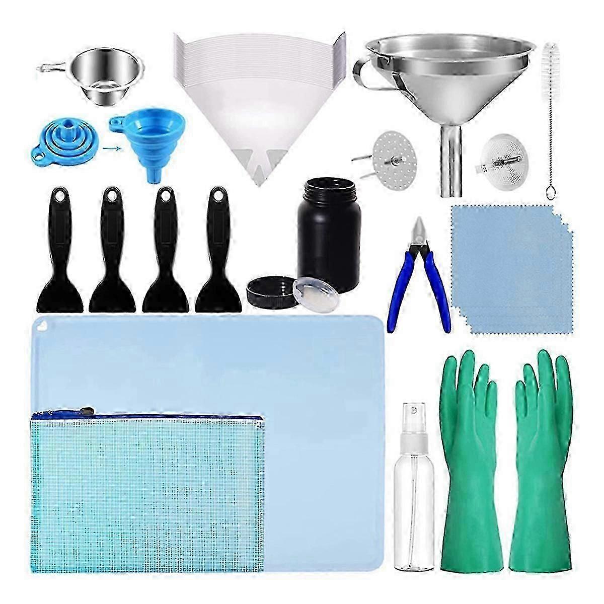 Photosensitive Resin 3D Printer Tool Kit Photocuring Resin Printer Tool Accessories Set for SLA/DLP Printing