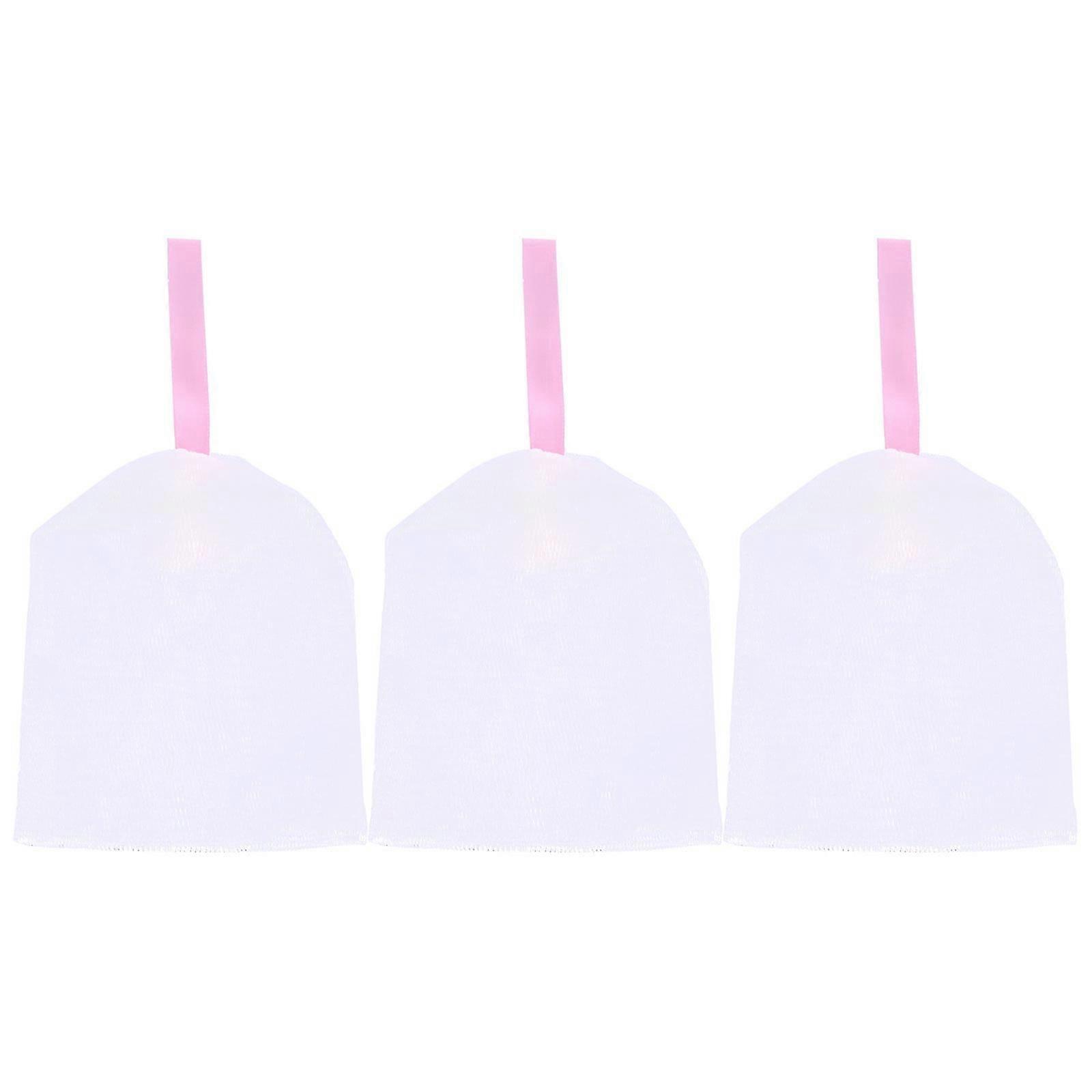 3Pcs Bar Soap Saver Pouch Infused Soap Mesh Bag Bubble Foaming Net Soap Saver
