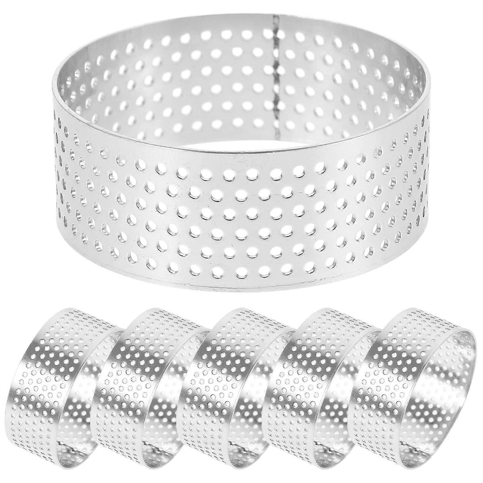 Round Mousse Circle Stainless Steel Cake Rings Baking Shaping Tool 6Pcs For DIY Lovers