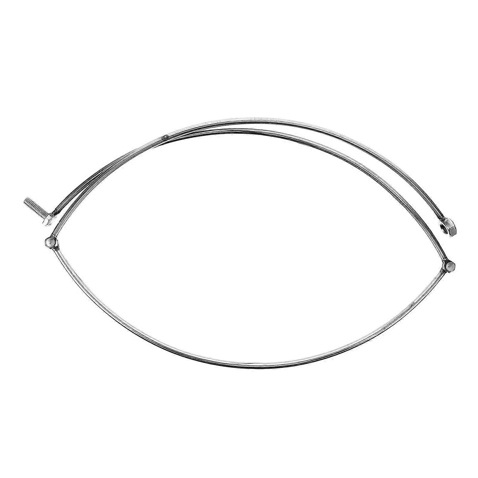 Fishing Net Accessories Crab Net Ring Solid Replacement For Fishing Gear And Equipment Silver 38.00X20.00X1.00CM Durable 1Pcs
