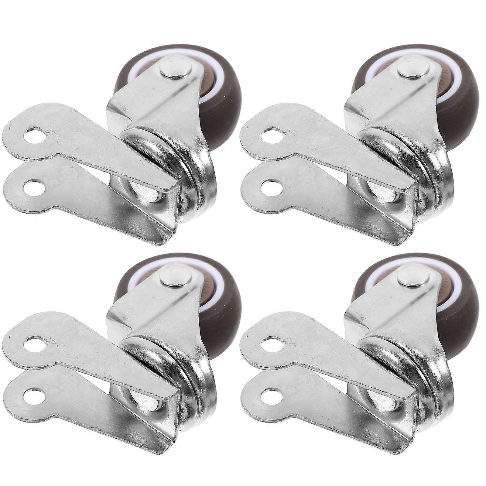 Office Furniture Casters Caster Wheel Heavy Duty Drawer Wheels For Home Use Silver 4Pcs