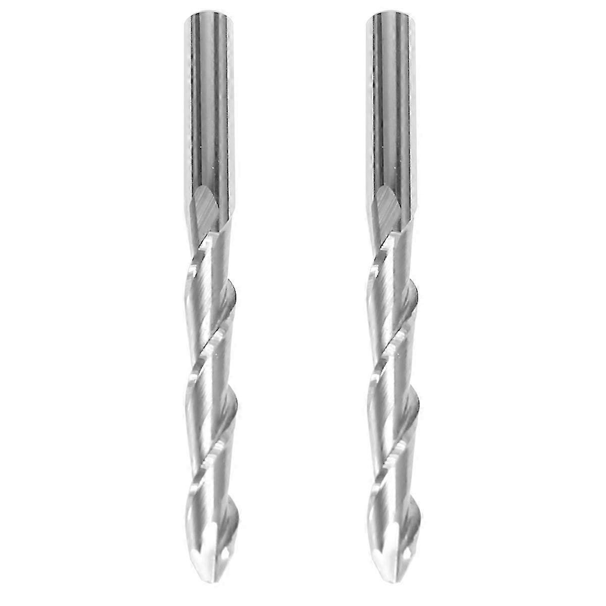 2PCS 4x28x50mm Shank Spiral Milling Cutter CNC Engraving Carving Router Bit for Woodworking Tool Edition 0627