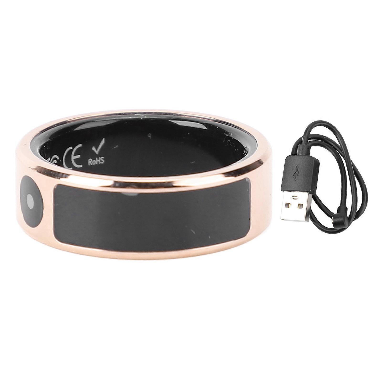 Smart Health Ring with Color Display, IP68 Waterproof, Fitness Tracker, Size 12